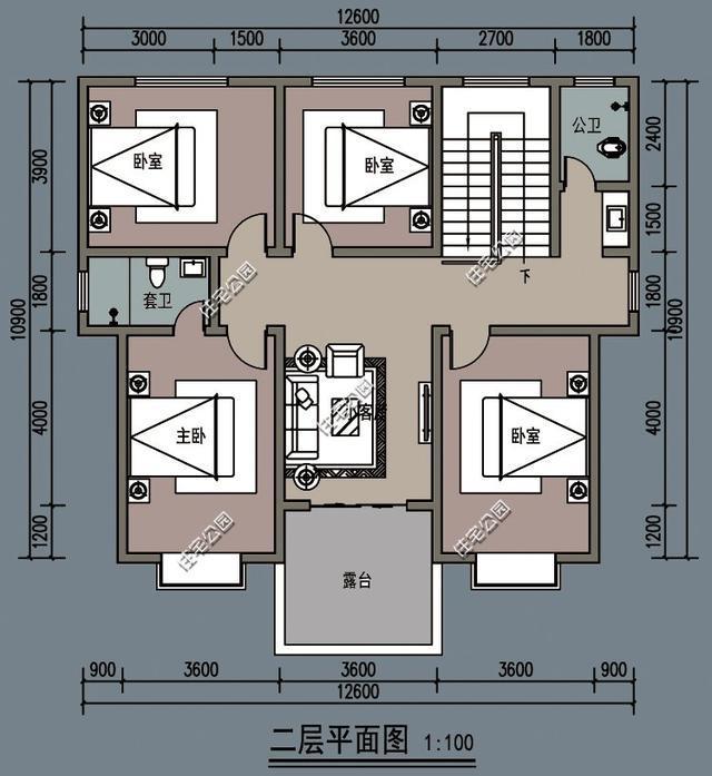 6套二层农村建房图纸方正户型大气实用我却还是更爱L型小院！开云体育 开云平台(图3)