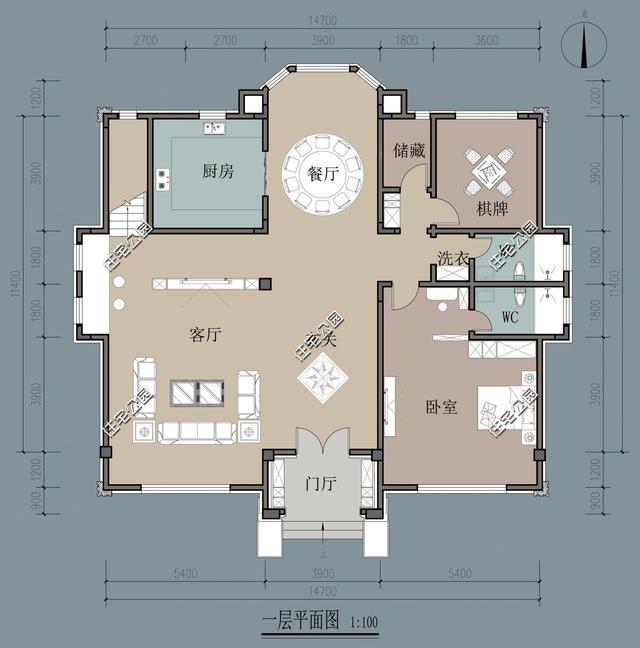 6套二层农村建房图纸方正户型大气实用我却还是更爱L型小院！开云体育 开云平台(图6)